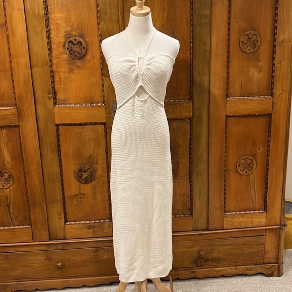 venete open knit dress Reformation Venete Open Knit Dress